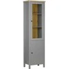 Homestyle4U Vitrina, 55x200x38 cm, Pilka