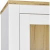 Homestyle4U Aukšta komoda, 64x199.5x41 cm, balta, ruda