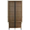 Homestyle4U Aukšta spintelė, 84,5x193x35 cm, ruda ir juoda