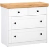 Homestyle4U Komoda, 92.5x82x42 cm, Balta, Ruda