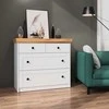 Homestyle4U Komoda, 92.5x82x42 cm, Balta, Ruda