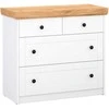 Homestyle4U Komoda, 92.5x82x42 cm, Balta, Ruda