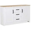 Homestyle4U Komoda, 150x89,5x41 cm, Balta