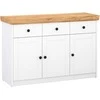 Homestyle4U Komoda, 122.5x82x42 cm, Balta