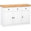 Homestyle4U Komoda, 122.5x82x42 cm, Balta