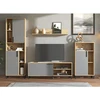 Homestyle4U Svetainės baldų komplektas, 259x192,5x38 cm, ruda, pilka