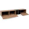 Homestyle4U TV staliukas, 195x37x48 cm, juodas, rudas
