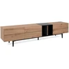 Homestyle4U TV staliukas, 195x37x48 cm, juodas, rudas