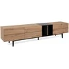 Homestyle4U TV staliukas, 195x37x48 cm, juodas, rudas