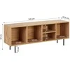 TV staliukas Homestyle4U TV spintelė, 140x52x35,5 cm, ruda