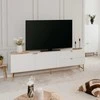 TV staliukas Homestyle4U TV spintelė, 179x60.5x39 cm, balta