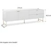 TV staliukas Homestyle4U TV spintelė, 179x60.5x39 cm, balta
