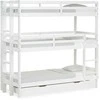Homestyle4U Dviaukštė lova, 205x103x203 cm, balta