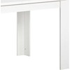 Homestyle4U Valgomasis stalas 120x80x76 cm baltas, išskleidžiamas, medinis