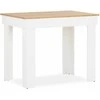 Homestyle4U Valgomasis stalas, 90x73x60 cm, balta ir ruda