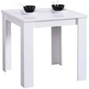 Homestyle4U Valgomasis stalas, 80x80x75 cm, balta