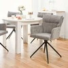 Homestyle4U Valgomasis stalas, 106x106x76.5 cm, balta