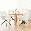 Homestyle4U Valgomojo stalas, 106.5x106.5x76.5 cm, rudas