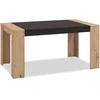 Homestyle4U Valgomojo stalas, 154x90.5x74.5 cm, juodas ir rudas