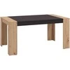 Homestyle4U Valgomojo stalas, 154x90.5x74.5 cm, juodas ir rudas