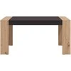 Homestyle4U Valgomojo stalas, 154x90.5x74.5 cm, juodas ir rudas