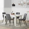 Homestyle4U Valgomasis stalas, 120x80x75 cm, balta