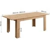 Homestyle4U Valgomojo stalas, 200.5x90.5x76.5 cm, rudas