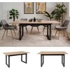 Homestyle4U Valgomojo stalas, 200x90x75 cm, ruda, pilka