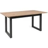 Homestyle4U Valgomojo stalas, 200x90x75 cm, ruda, pilka