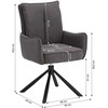 Homestyle4U Valgomojo stalas ir kėdžių komplektas, 200x95x93.5 cm, ruda, juoda, pilka