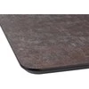 Homestyle4U Valgomojo stalas su kėdėmis, 200x100x76 cm, ruda, juoda, pilka