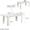 Homestyle4U Valgomojo stalas su kėdėmis, 160.5x90.5x76.5 cm, balta, pilka