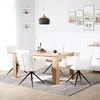 Homestyle4U Valgomojo kėdė, 61x92,5x57,5 cm, balta