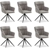Homestyle4U Valgomojo kėdžių komplektas, 57x89x60 cm, pilka