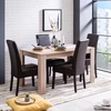Homestyle4U Valgomojo stalas, 135x80,5x75 cm, rudas