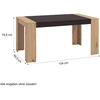 Homestyle4U Valgomojo stalas, 154x90.5x74.5 cm, juodas ir rudas