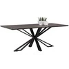 Homestyle4U Valgomojo stalas, 200x100x76 cm, rudas, juodas