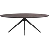 Homestyle4U Valgomojo stalas, 200x95x76 cm, rudas, juodas