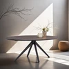 Homestyle4U Valgomojo stalas, 200x95x76 cm, rudas, juodas