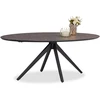 Homestyle4U Valgomojo stalas, 200x95x76 cm, rudas, juodas