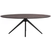 Homestyle4U Valgomojo stalas, 200x95x76 cm, rudas, juodas