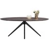Homestyle4U Valgomojo stalas, 200x95x76 cm, rudas, juodas