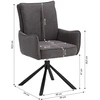 Homestyle4U Valgomojo stalas ir kėdžių komplektas, 200x95x93.5 cm, ruda, juoda, pilka