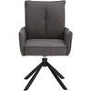 Homestyle4U Valgomojo stalas ir kėdžių komplektas, 200x95x93.5 cm, ruda, juoda, pilka