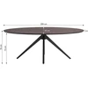 Homestyle4U Valgomojo stalas ir kėdžių komplektas, 200x95x93.5 cm, ruda, juoda, pilka