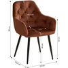 Homestyle4U Valgomojo stalas su kėdėmis, 160.5x90.5x76.5 cm, balta ir ruda