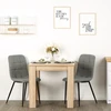 Homestyle4U Valgomojo stalas su kėdėmis, 80x80x75 cm, rudas ir pilkas