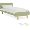 Homestyle4U Vienvietė lova, 95x76,5x209 cm, žalia