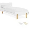 Homestyle4U Viengulė lova, 95x76.5x209 cm, balta