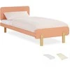Homestyle4U Viengulė lova, 95x76.5x209 cm, raudona